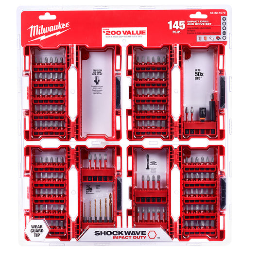 Milwaukee 48-32-4079 145pc SHOCKWAVE Impact Duty Drill and Driver Bit Set