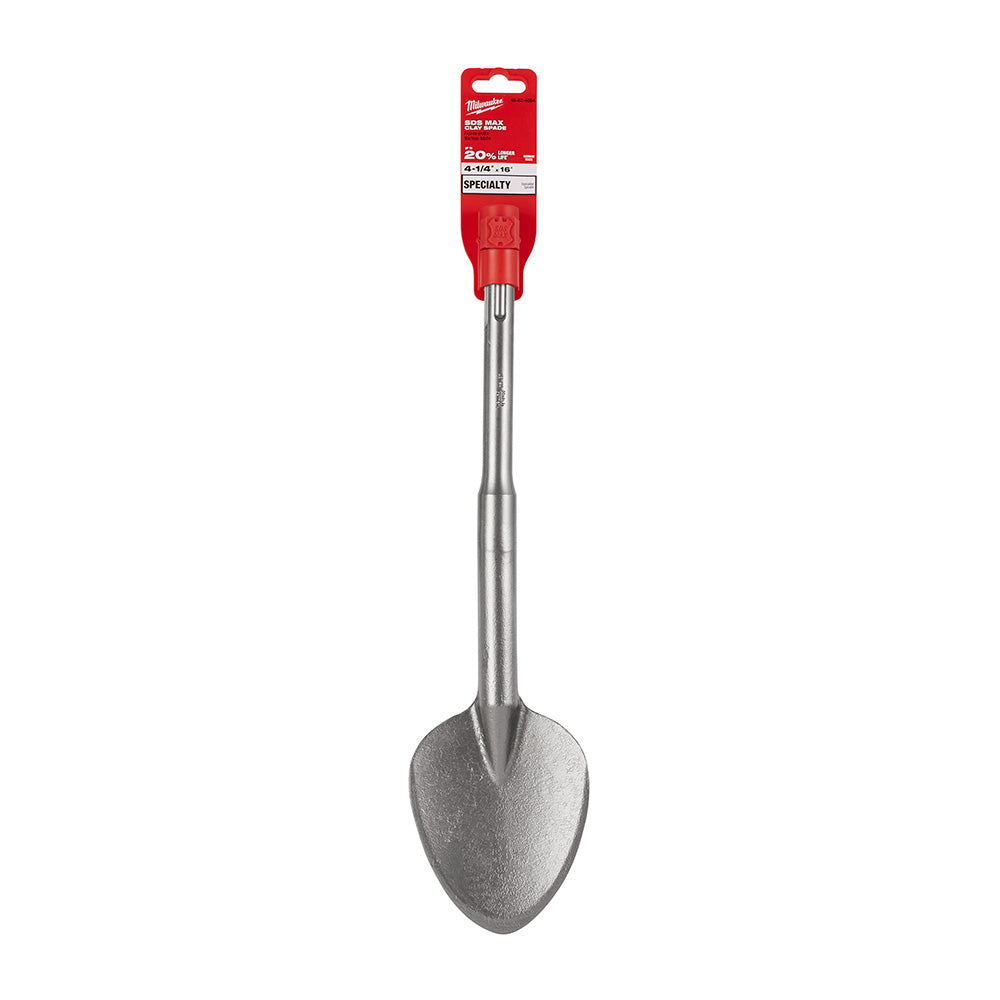 Milwaukee 48-62-4094 4-1/4in x 16in SDS MAX Steel Clay Spade