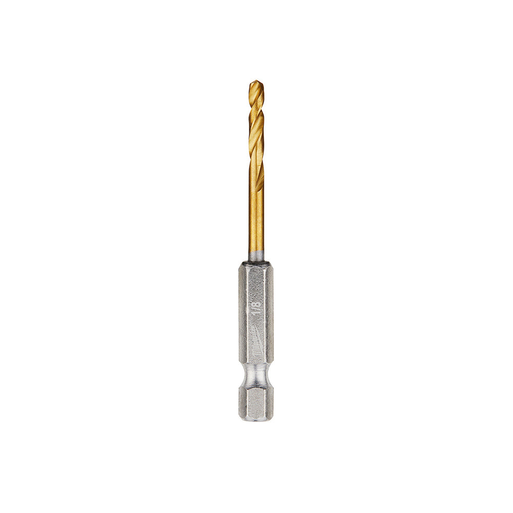 Milwaukee 48-89-4605 SHOCKWAVE 1/8in Titanium Drill Bits with RED HELIX - 2 Pack