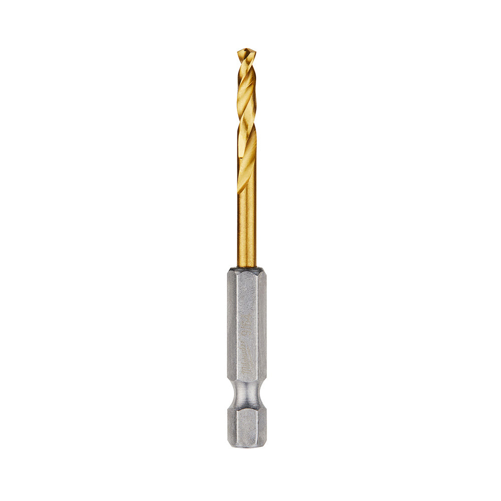Milwaukee 48-89-4606 SHOCKWAVE 9/64in Titanium Drill Bits with RED HELIX - 2 Pack