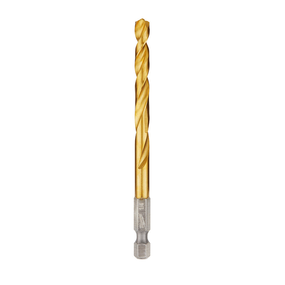 Milwaukee 48-89-4613 SHOCKWAVE 1/4in Titanium Drill Bit with RED HELIX