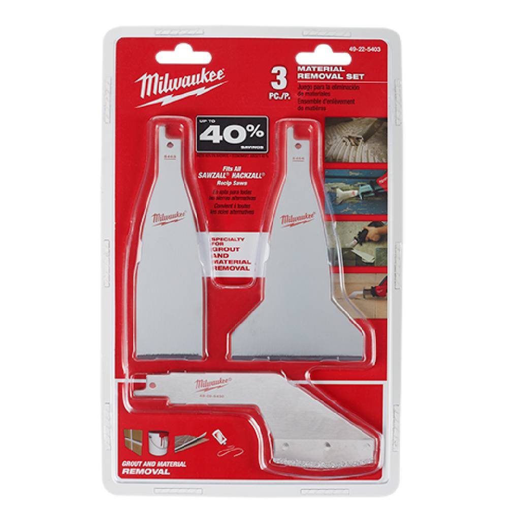 Milwaukee 49-22-5403 3pc Material Removal Set