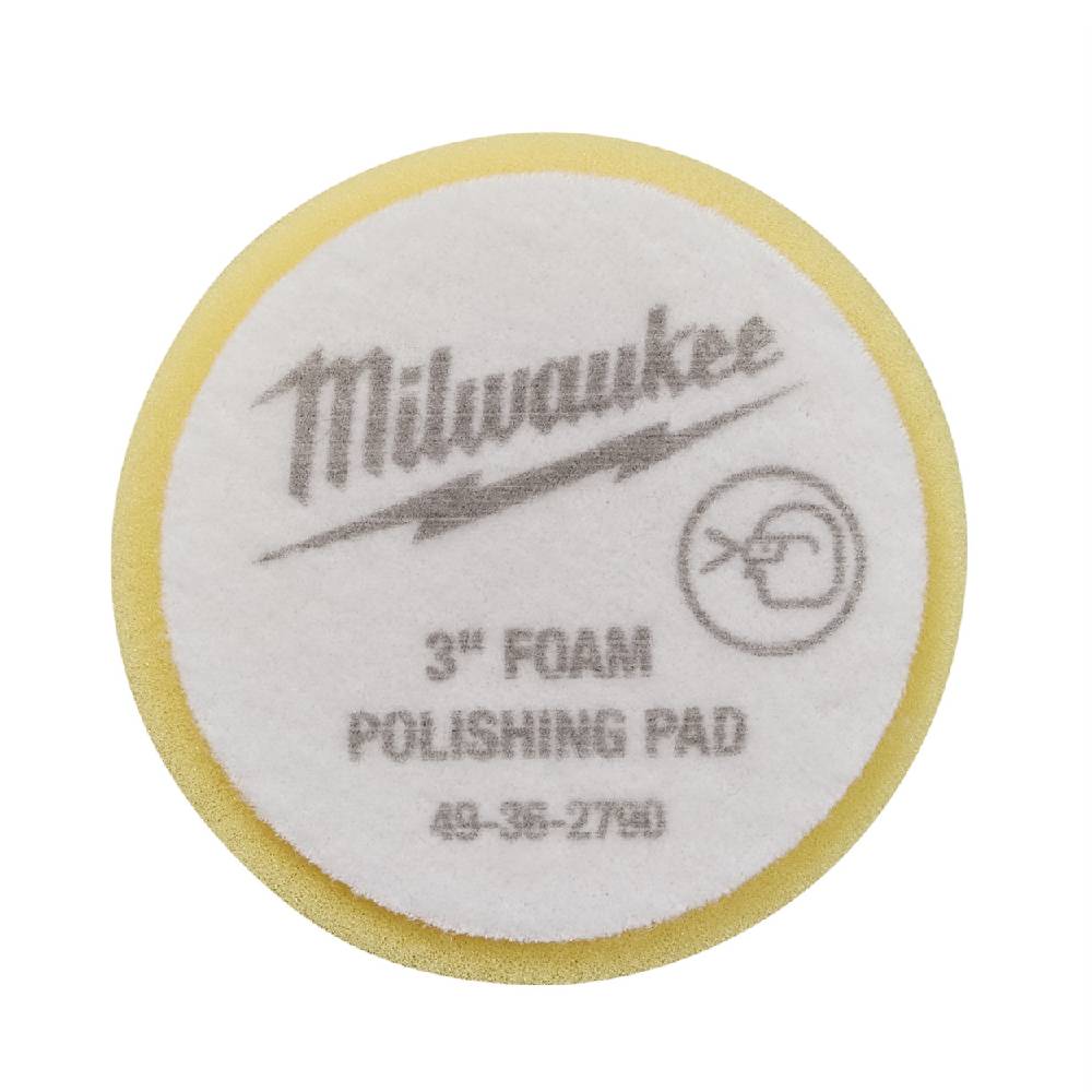 Milwaukee 49-36-2790 3in Yellow Foam Polishing Pad