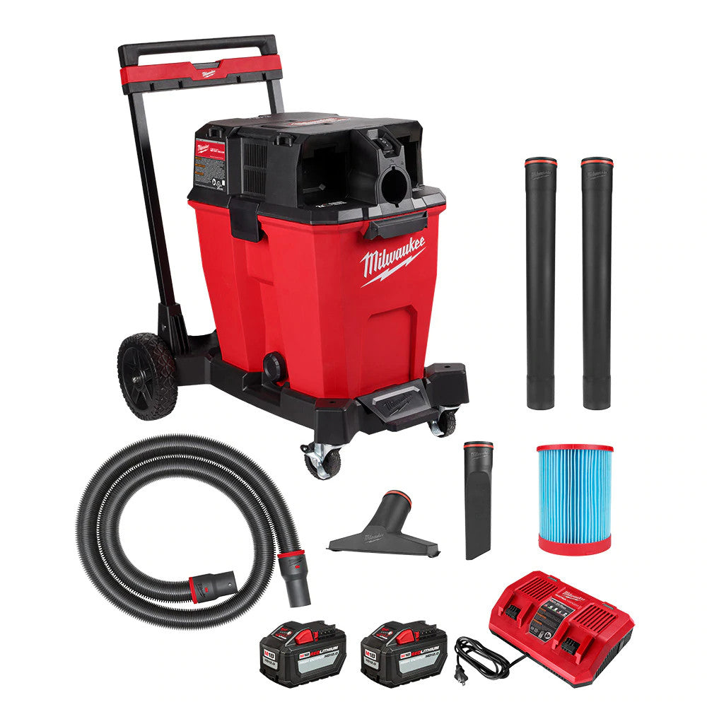 Milwaukee 0930-22HD M18 FUEL Cordless Dual-Battery 12 Gal Brushless Wet/Dry Vacuum Kit