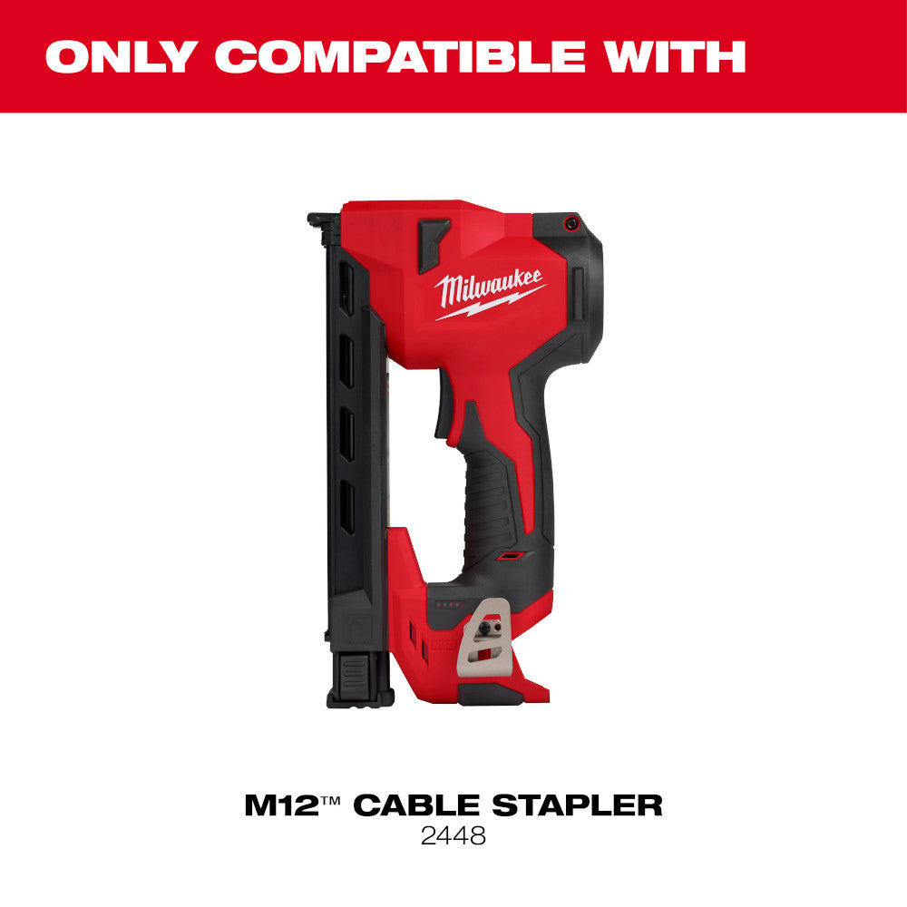 Milwaukee M1-600 1in Insulated Cable Staples compatible with 2488-20 M12 Cable Stapler