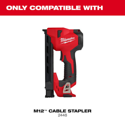 Milwaukee M1-600 1in Insulated Cable Staples compatible with 2488-20 M12 Cable Stapler