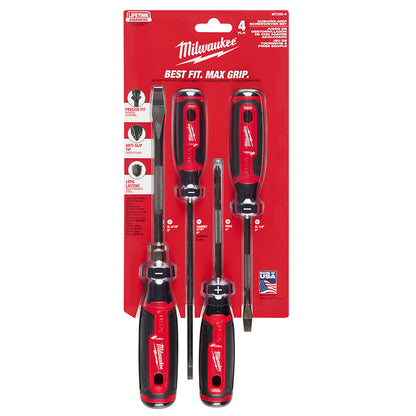 Milwaukee MT200-4 4pc Cushion Grip Assorted Screwdriver Set