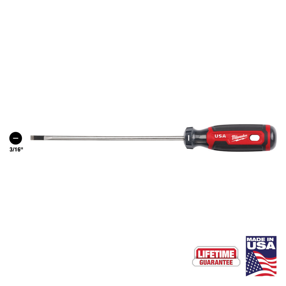 Milwaukee MT212 Cushion Grip 6in x 3/16in Cabinet Screwdriver