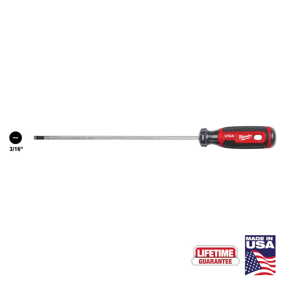 Milwaukee MT213 Cushion Grip 8in x 3/16in Cabinet Screwdriver