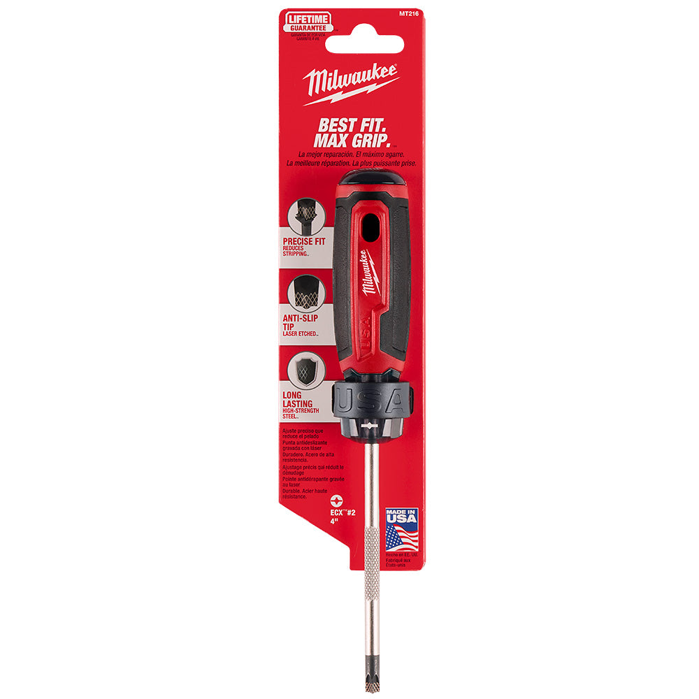 Milwaukee MT216 Cushion Grip 4in x #2 ECX Screwdriver