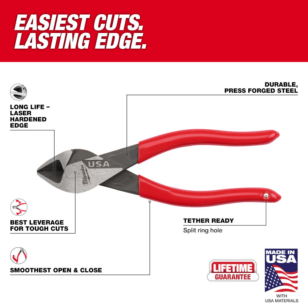 Milwaukee MT506 6in Diagonal Dipped Grip Cutting Pliers
