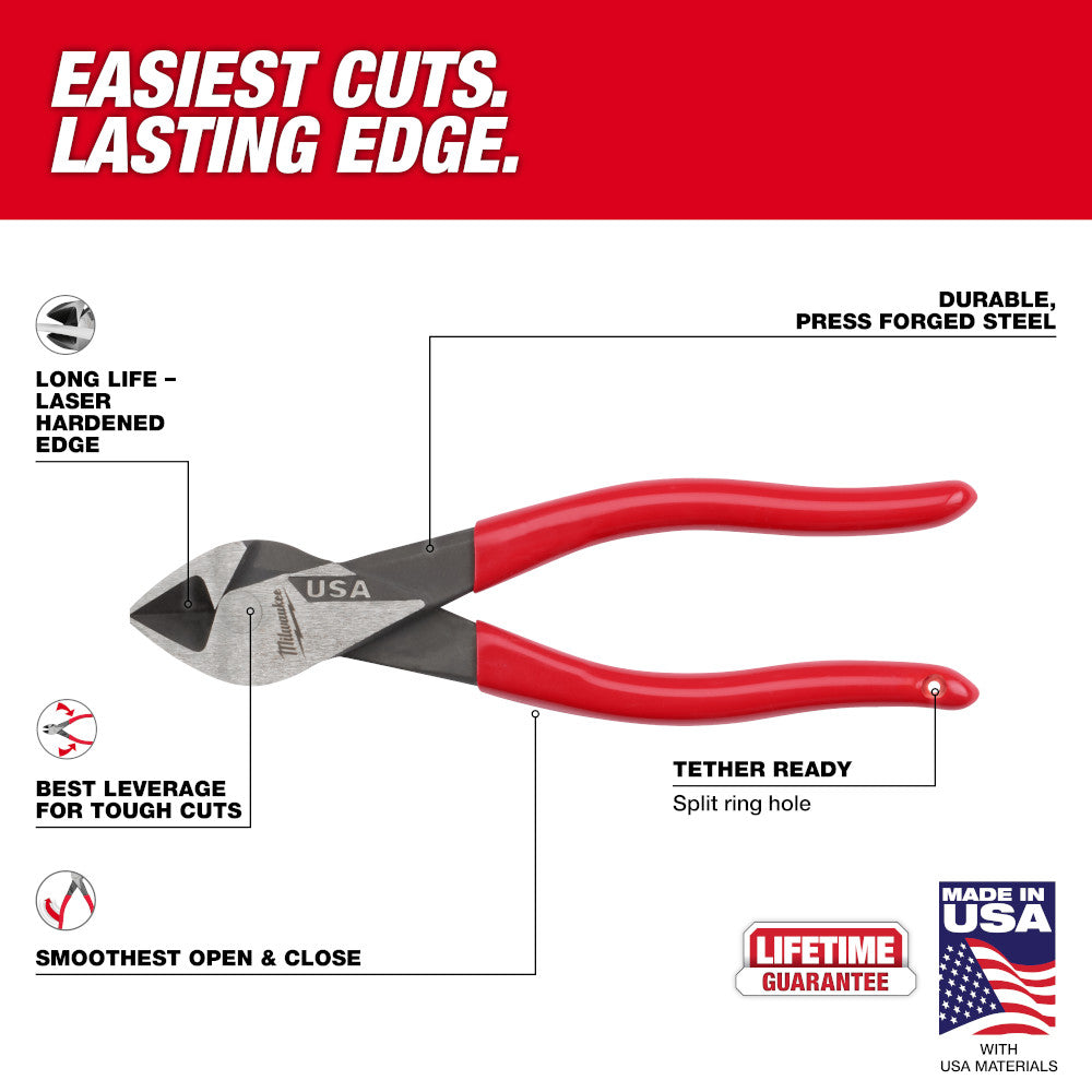 Milwaukee MT507 7in Diagonal Dipped Grip Cutting Pliers
