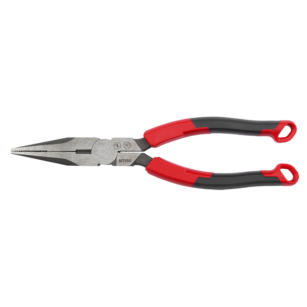 Milwaukee MT555 8in Long Nose Comfort Grip Pliers