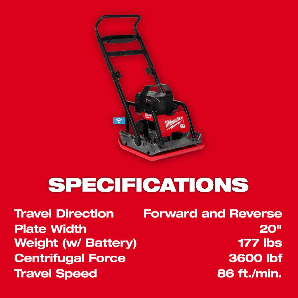 Milwaukee MXF220-2HD MX FUEL Cordless Brushless 20in Plate Compactor Kit