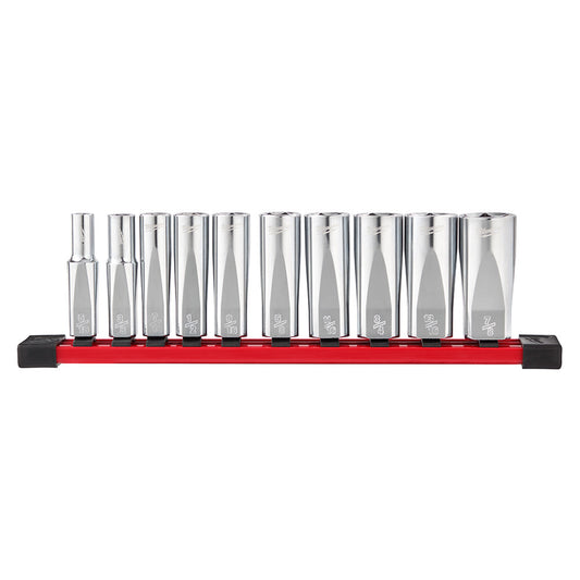 Milwaukee 48-22-9405 10pc SAE 3/8in Drive Deep Well Socket Set