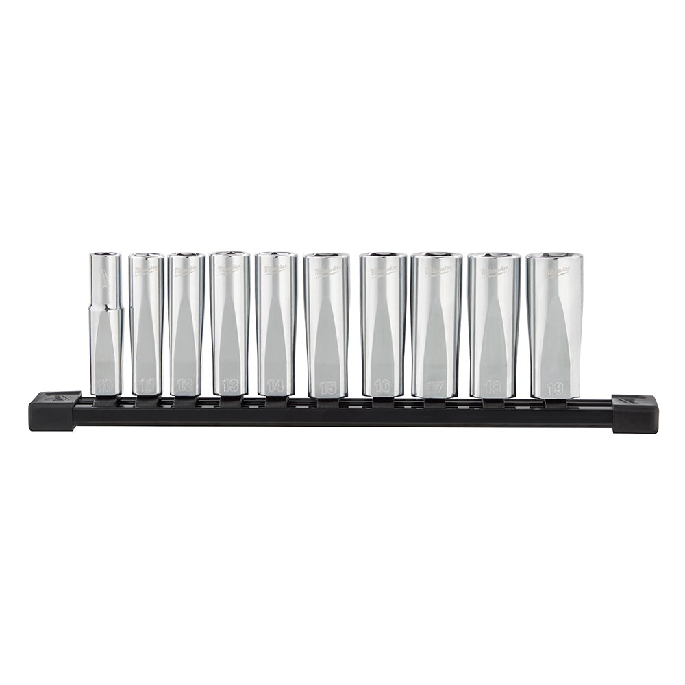 Milwaukee 48-22-9505 10pc Metric 3/8in Drive Deep Well Socket Set