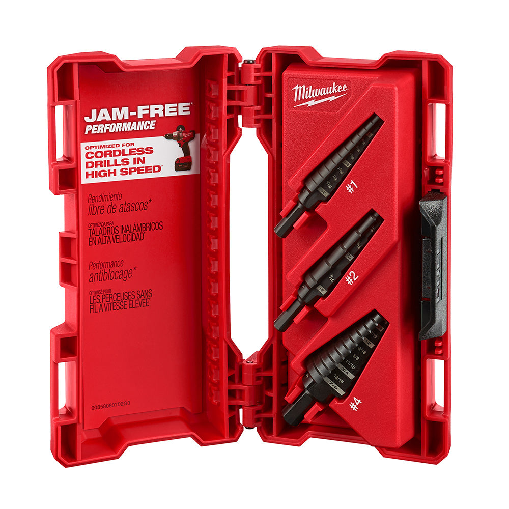 Milwaukee 48-89-9221 3pc Step Drill Bit Set