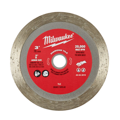 Milwaukee 49-94-3010 3in Diamond Tile Blade