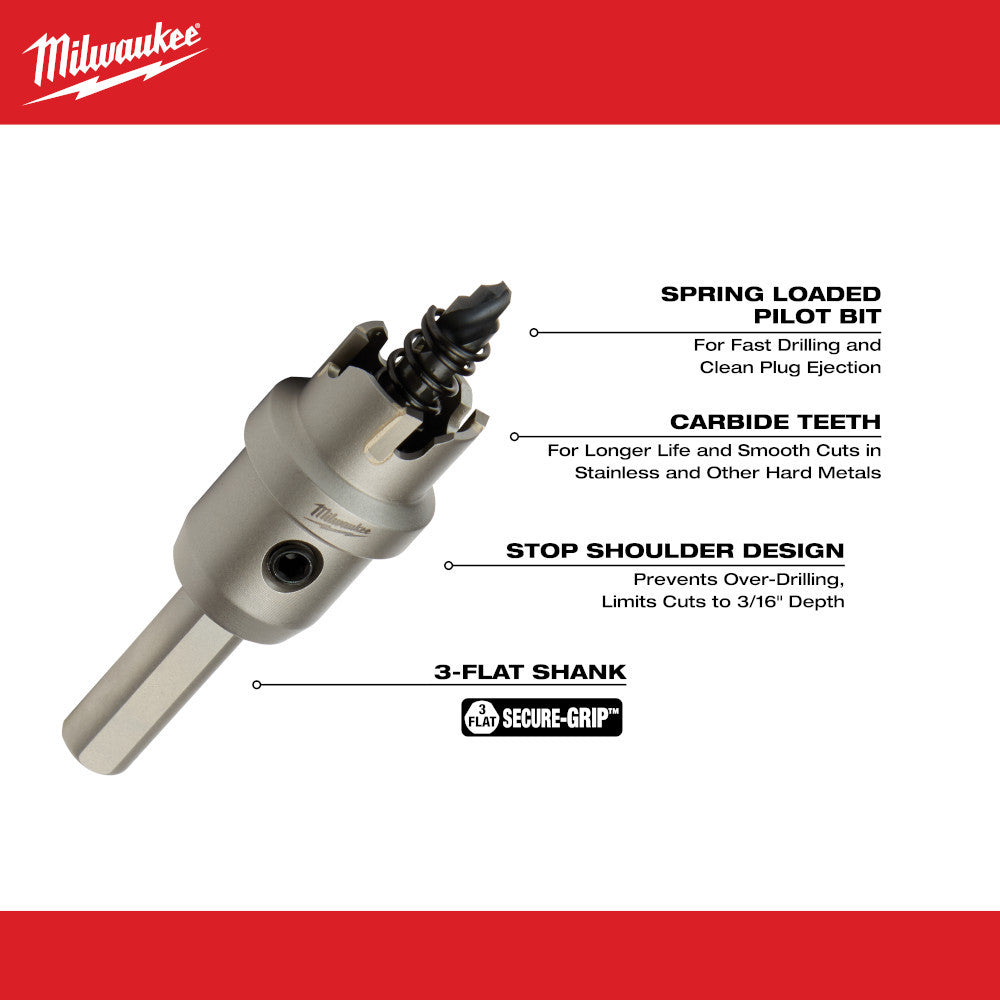 Milwaukee 49-57-8609 7/8in One-Piece Carbide Hole Cutter