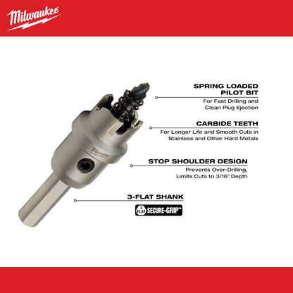 Milwaukee 49-57-8609 7/8in One-Piece Carbide Hole Cutter
