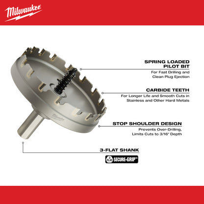 Milwaukee 49-57-8643 3in One-Piece Carbide Hole Cutter
