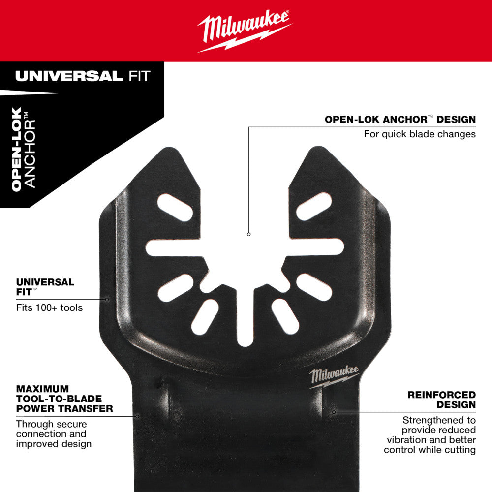 Milwaukee 49-10-9001 OPEN-LOK 3pc Universal Fit All-Purpose Multi-Tool Oscillating Blade Set