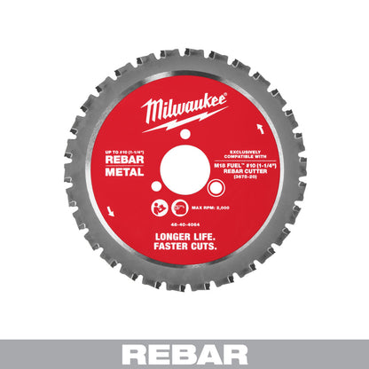 Milwaukee 48-40-4064 #10 (1-1/4in) Rebar Cutting Blade