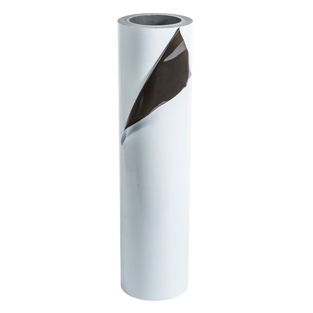 8-inch wide black and white R2900 surface protection tape featuring a high-tack rubber hot melt adhesive system.