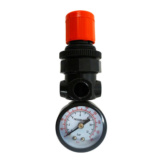 ROK 14005 1/4in NPT Air Regulator with 1/8in NPT Gauge