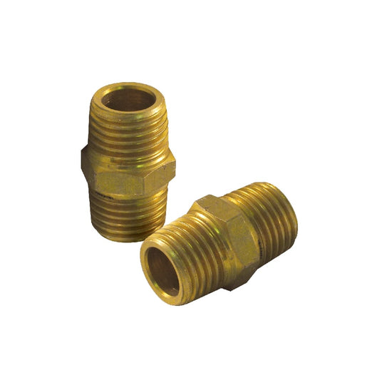ROK 14240 1/4in M Hex Nipple - 2pk
