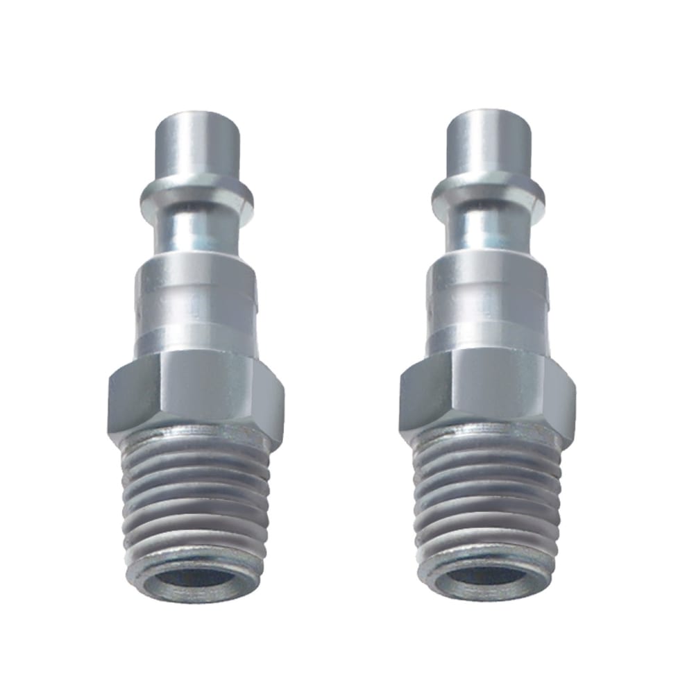 ROK 14910 1/4in M Industrial M-Style Steel Plug - 2pk