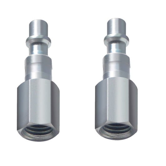 ROK 14911 1/4in F Industrial M-Style Steel Plug - 2pk