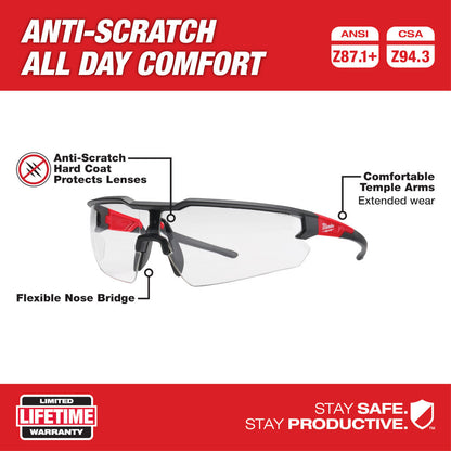 Milwaukee 48-73-2010 Anti-Scratch Clear Safety Glasses