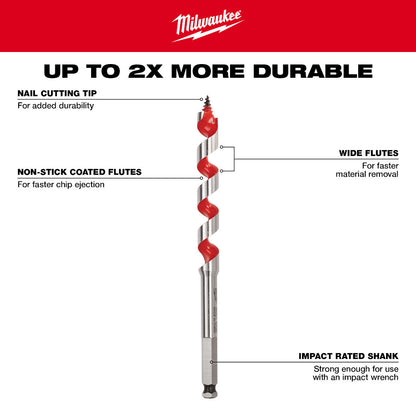 Milwaukee 48-13-0870 7/8in x 6-1/2in Ship Auger Bit