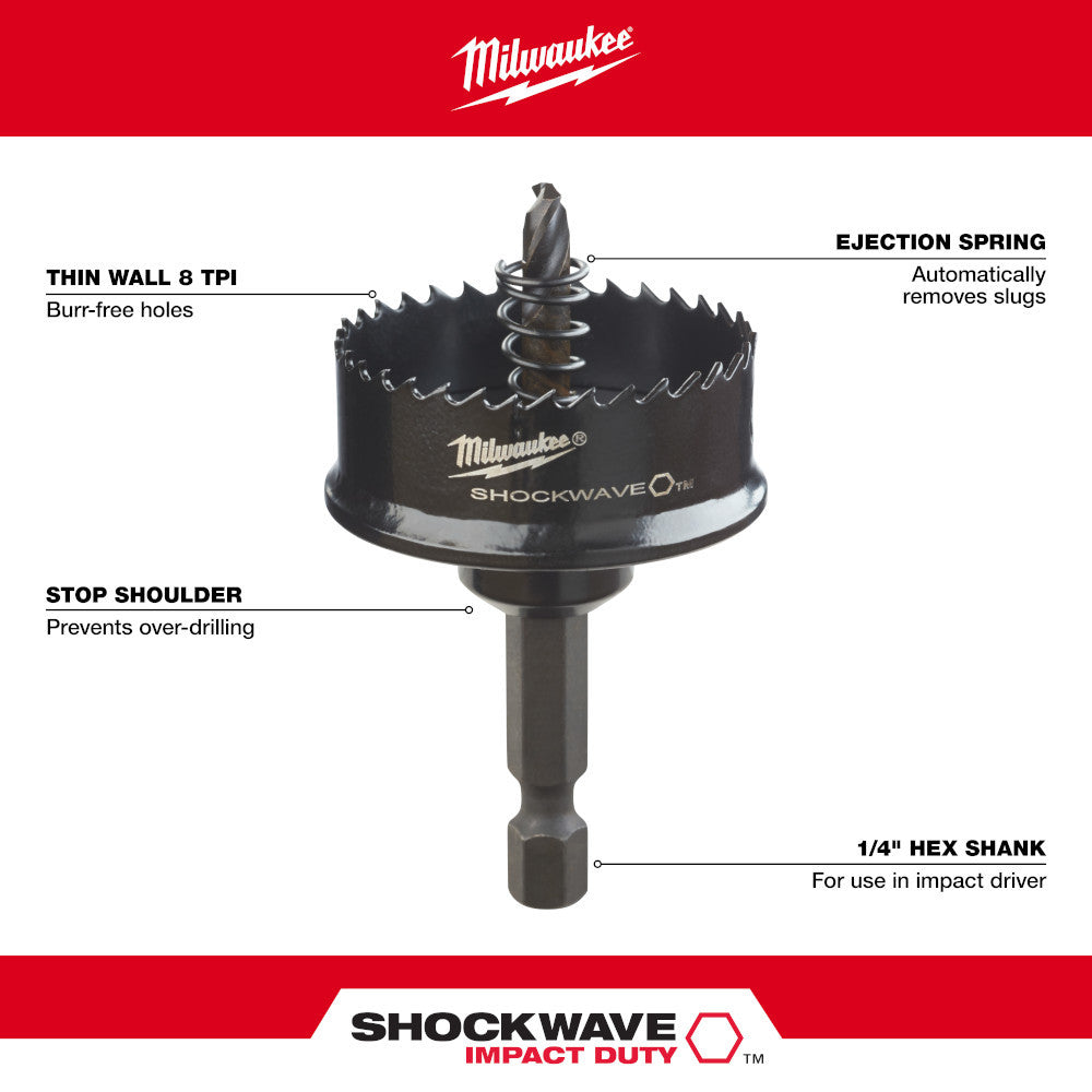 Milwaukee 49-56-9810 7/8in SHOCKWAVE Impact Duty Thin Wall Hole Saw
