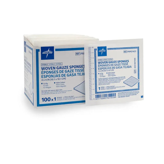 Sterile Gauze Dressings provide maximum absorbency for large wounds. 12-ply, 100% cotton material ensures safe, lint-free healing. Buy bulk packs now!