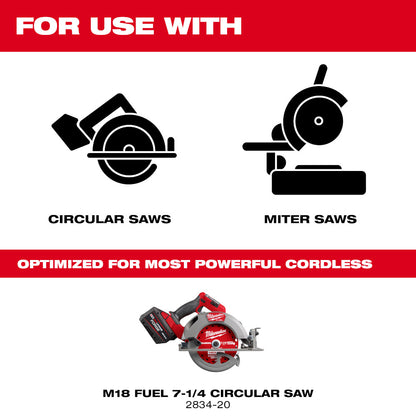 Milwaukee 48-40-0742 7-1/4in 24T Thick Kerf Framing Circular Saw Blades -2pk