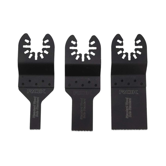 ROK 46944 3pc Standard Flush Cut Universal Oscillating Multi Tool Blade Set