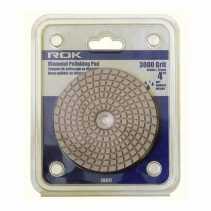 ROK 26917 4 in Diamond Polishing Pad - 3000 Grit