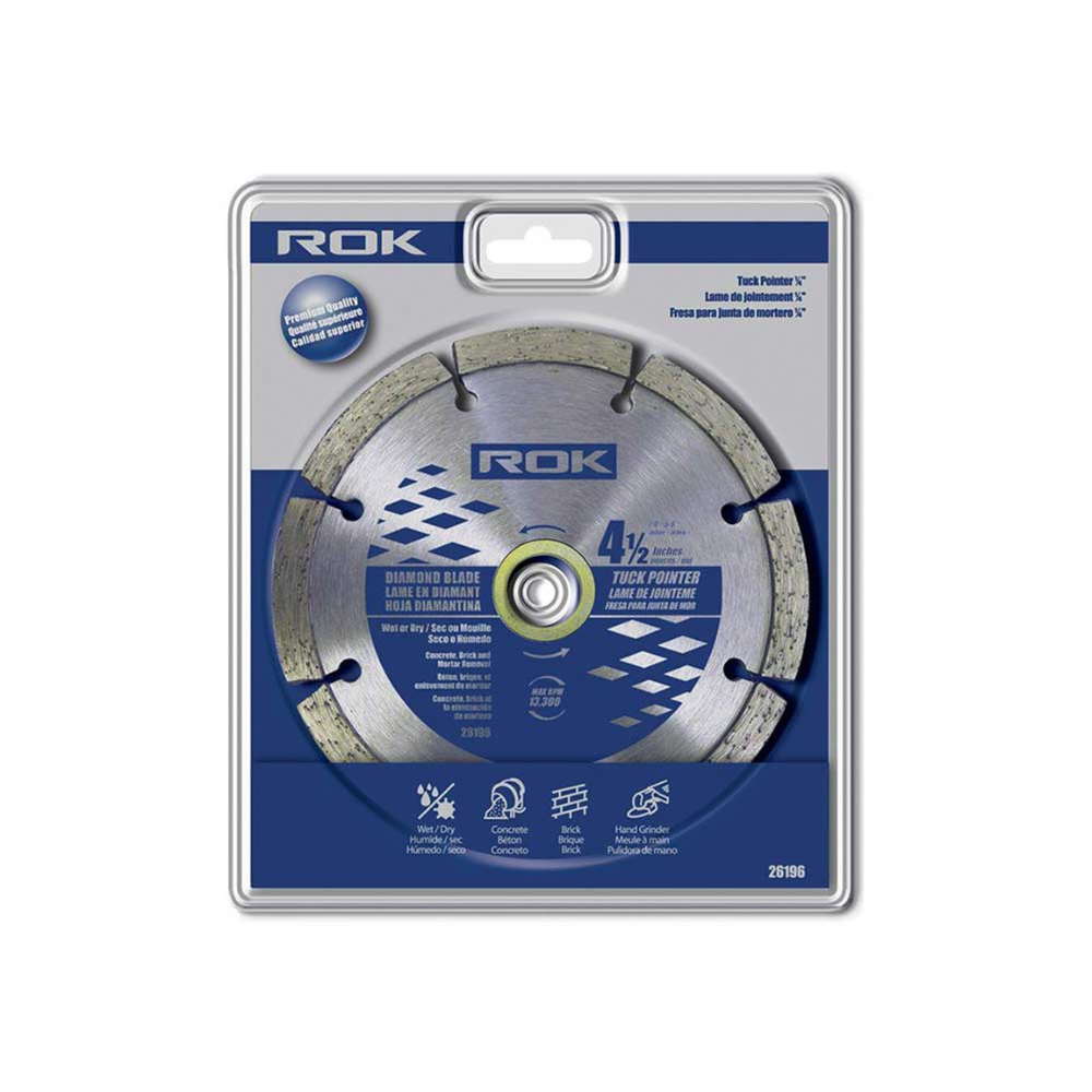 ROK 26196 4-1/2in Tuck Pointer Diamond Blade - Pro Series