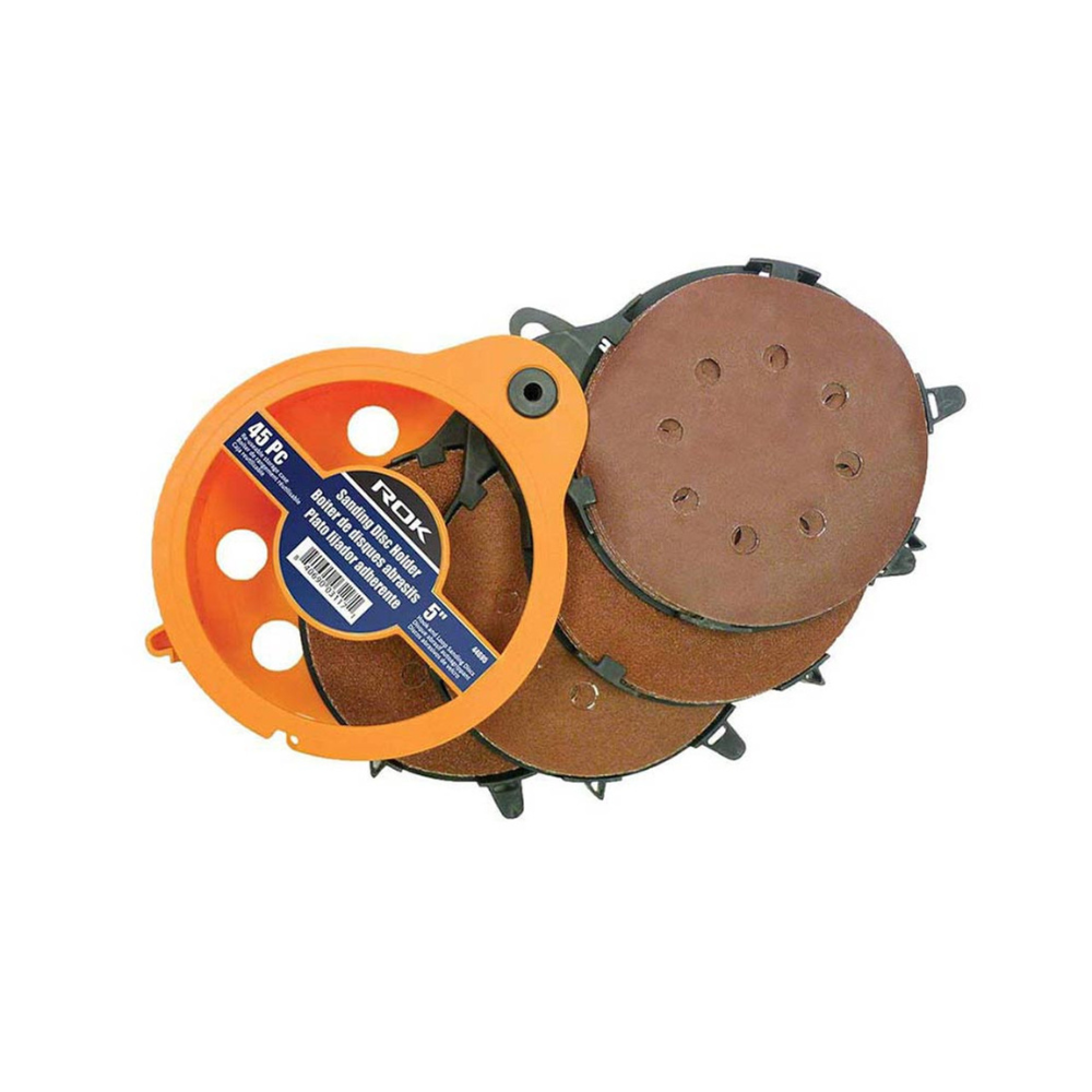ROK 44695 45pc 5in Sanding Disc Set with Holder