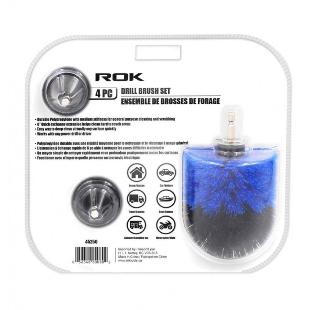 ROK 45250 4pc Drill Brush Set