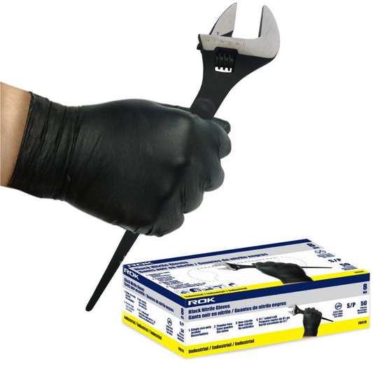 ROK 70920 50pk 8 Mil Industrial Disposable Nitrile Gloves - Small