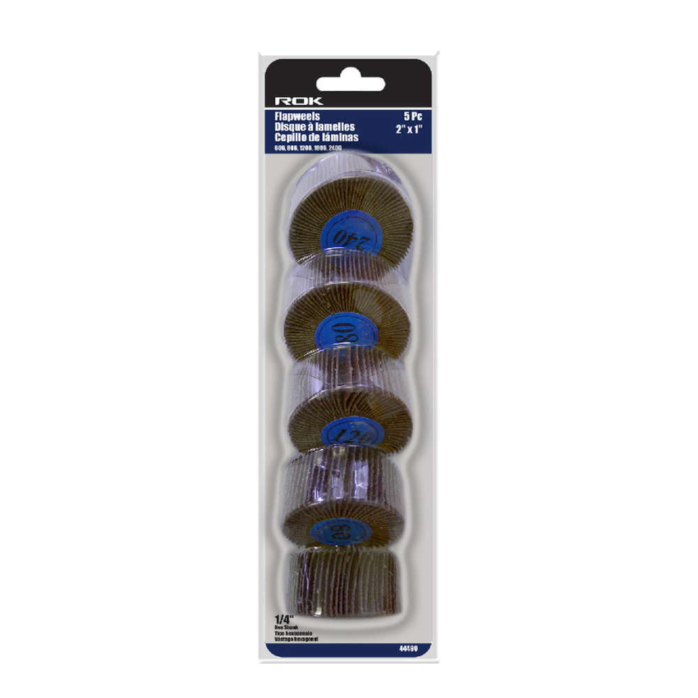 ROK 44490 5pc 2in x 1in Flapwheel Set