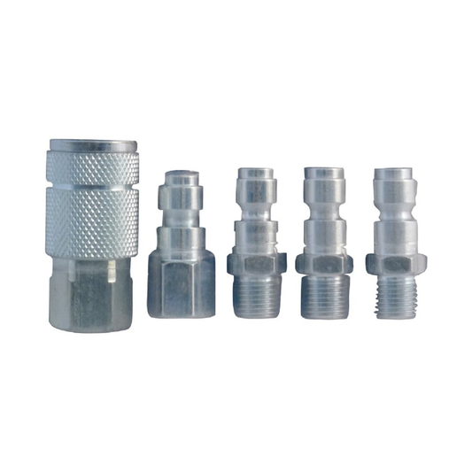 ROK 14940 5pc 3/8in Automatic Tru-Flate Plugs & Coupler Set