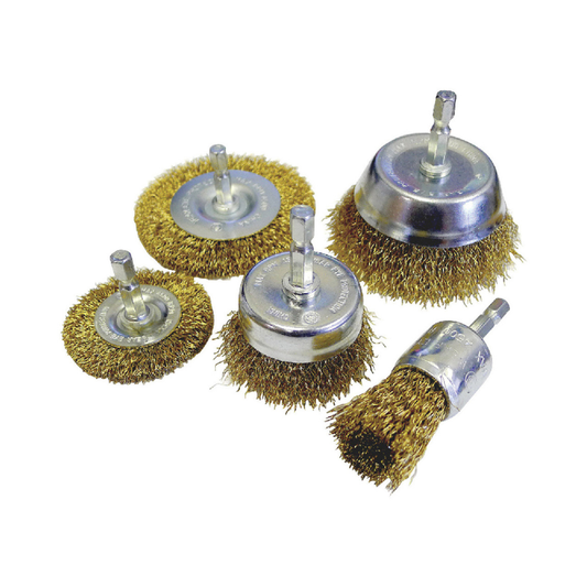 ROK 45202 5pc Brass Wire Brush Set