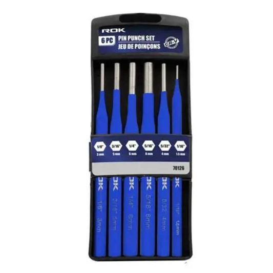 ROK 70126 6pc Pin Punch Set