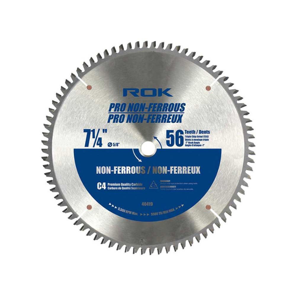 ROK 40419 7-1/4in 56T Pro Non-Ferrous Metal Saw Blade