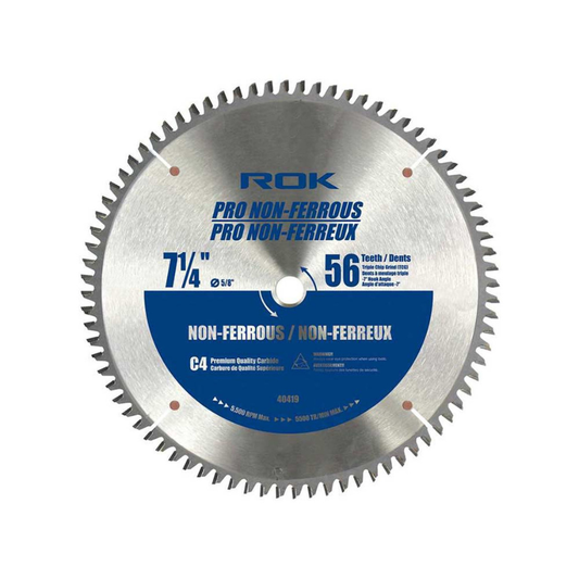 ROK 40419 7-1/4in 56T Pro Non-Ferrous Metal Saw Blade