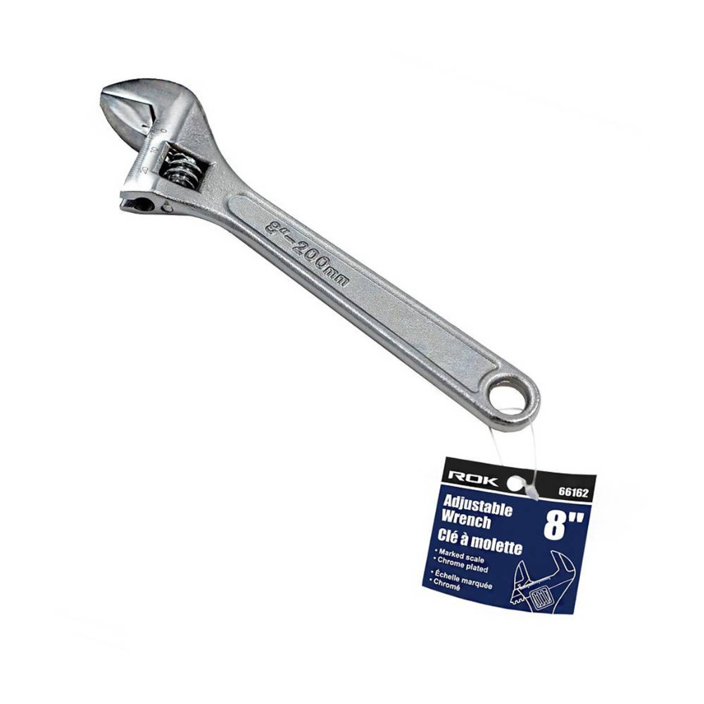 ROK 66162 8in Adjustable Wrench